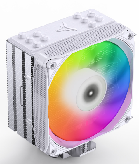 Кулер JONSBO PISA A5 ARGB White LGA1700/1200/115X/AM5/AM4 (120mm fan, TDP 265W, 5 тепловых трубок, 4-pin PWM, ARGB, белый) retail
