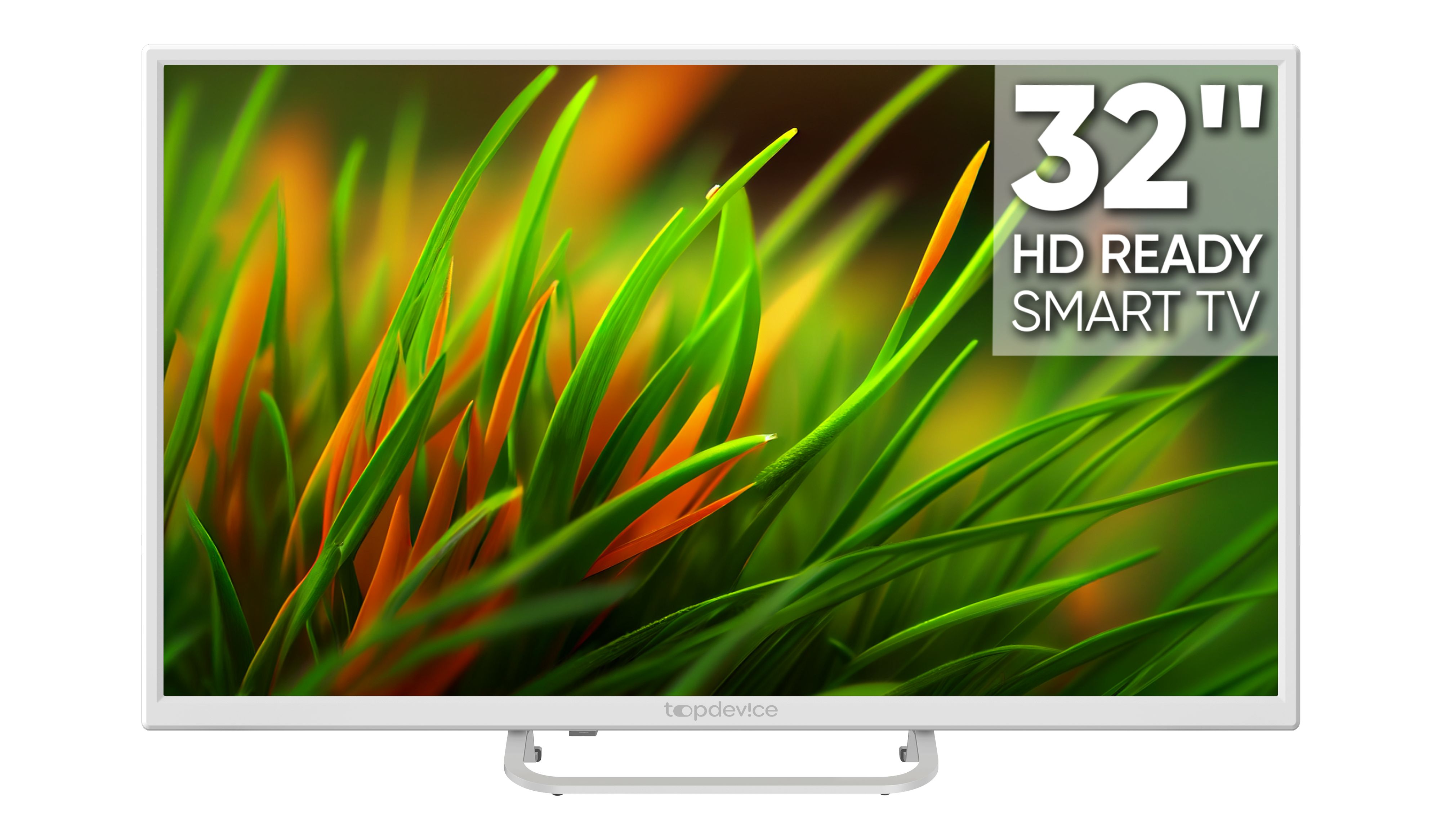 Телевизор TopDevice TDTV32BS02H_WE white, HD, Smart TV, DVB-T2/C/S2, 3*HDMI, 2*USB