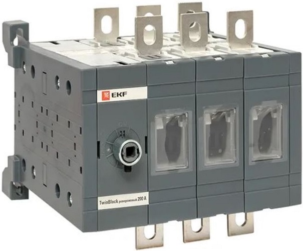 Рубильник EKF tb-s-630-3p-rev 630A 3P реверсивный без рукоятки управления TwinBlock