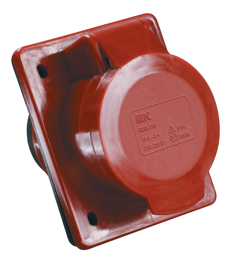 Розетка панельная IEK PSR42-032-4 ССИ-424 32А-6ч 380В 3P+PE IP44