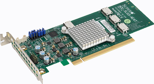 Адаптер Supermicro AOC-SLG3-4E4T-O 4-port 12.8 Gb/s