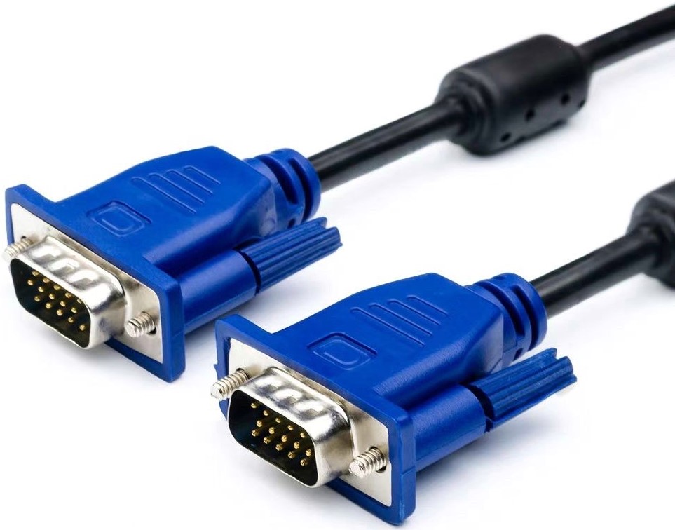 Кабель VGA BION BXP-VGA2-030 15M/15M, экранированный, феритовые кольца, черный, 3м