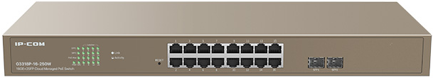   Xcom-Shop Коммутатор неуправляемый IP-Com G3318P-16-250W 24*10/100/1000 Mbps auto-negotiation RJ45 ports
