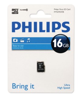 Карта памяти MicroSDHC 16GB Philips FM16MD45B/97 Class 10