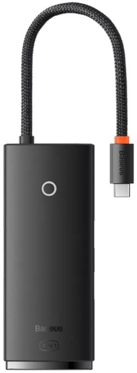 Док-станция Baseus WKQX050101 Lite Series 6-Port Type-C HUB Type-C to HDMI+USB3.0*2+PD+SD/TF) Black