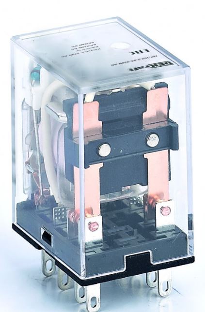 Коммутационное реле  Xcom-Shop Реле промежуточное DEKraft 23848DEK 2 конт. с LED инд. 5А 220В DC ПР-102
