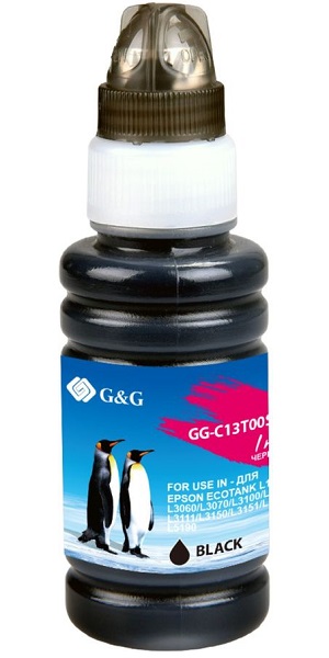 Epson совместимые картриджи G&G  Xcom-Shop Чернила G&G GG-C13T00S14A черный (70мл) для M1100/M1120/M1140/M1170/M1180