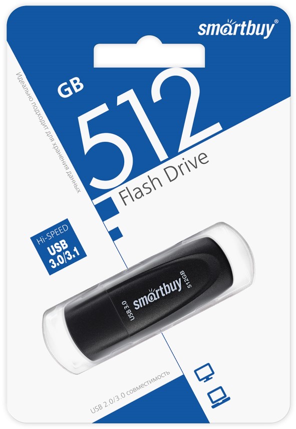 Накопитель USB 3.1 512GB SmartBuy SB512GB3SCK Scout чёрный