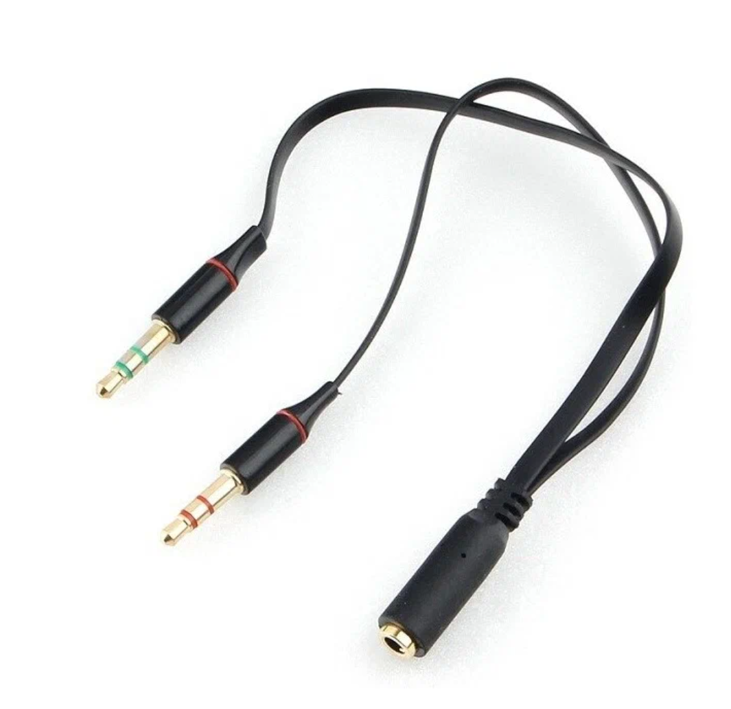 Кабель аудио Cablexpert CCAB-02-35F2M-0.2MB 3.5джек 4pin(F)/2х 3.5джек(M), белый, 0.2м. блистер