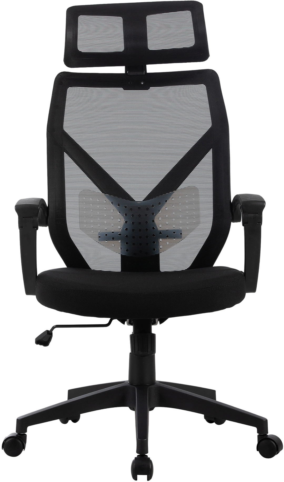Кресло офисное Cactus CS-MC414-BK черный сетка/ткань с подголов. крестов. пластик