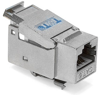 Вставка TWT TWT-OK45STP/6-WH Keystone RJ-45, категория 6, экранированная, белая, без инструмента