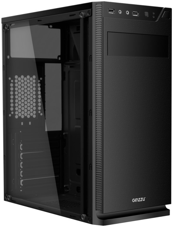 Корпуса Ginzzu  Xcom-Shop Корпус ATX Ginzzu A250 без БП, боковая панель из закалённого стекла, 2*USB