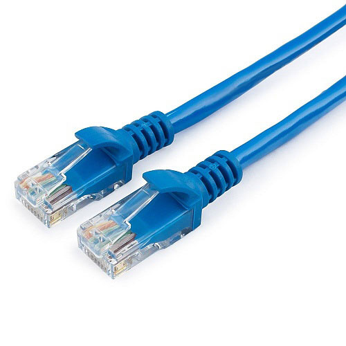 Кабель патч-корд U/UTP 5e кат. 5м Гарнизон PC-UTP-5e-5-B CCA light литой, многожильный (синий)