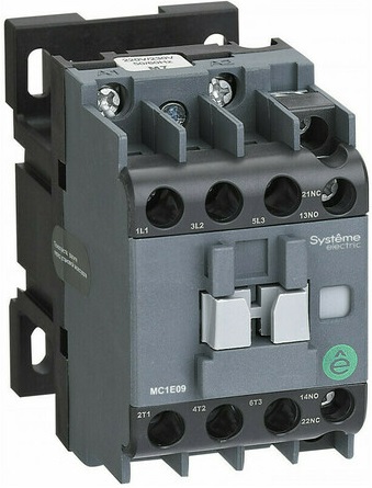 Контактор Systeme Electric MC1E12M7 MC1E 3P 12A НО+НЗ 220V/230V 50/60ГЦ (LC1E1210M5)