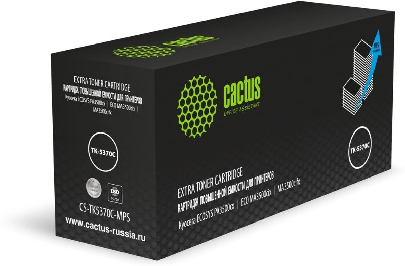 Картридж Cactus CS-TK5370C-MPS лазерный голубой (13000стр.) для Kyocera ECOSYS PA3500cx/ECO MA3500cix/MA3500cifx с чипом