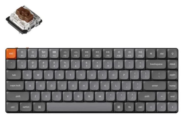  Клавиатура Wireless Keychron K3 Max K3M-H3 QMK, 84 клавиши, RGB-подсветка, Gateron Brown Switch