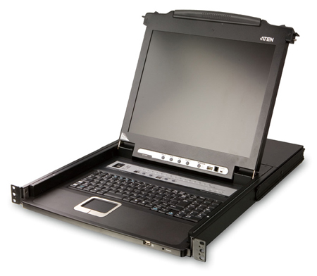 Консоль KVM Aten CL5708M-ATA-RG 1U 8-портовый с OSD + клавиатура с тач-падом + 17 '' LCD монитор+4 PS/2, 1,8 м (CL5708M-AT-RG)
