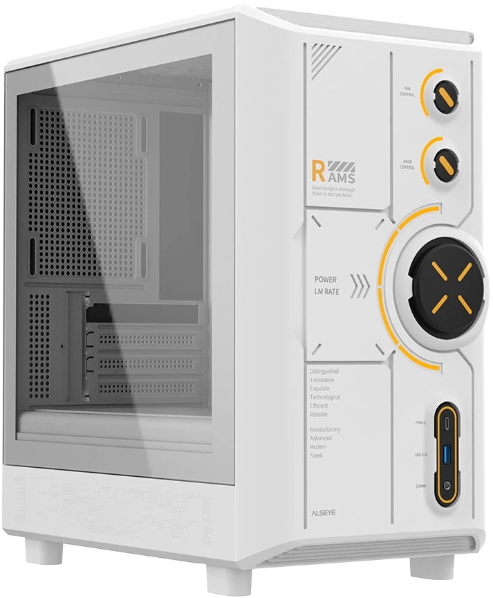Корпус mATX ALSEYE RAMS 2.0 240-W AS.07.0214 без БП, USB 3.2, USB Type-C