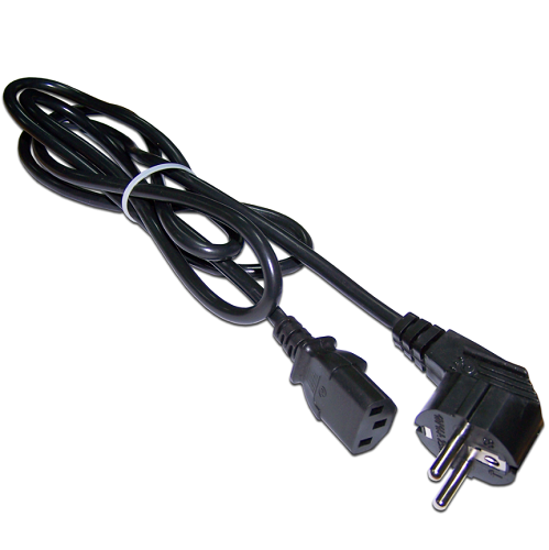 Кабель питания Lanmaster LAN-PP13/SHA-7.0-BK C13-Schuko угловая, 3х0.75, 220В, 10А, черный, 7 м