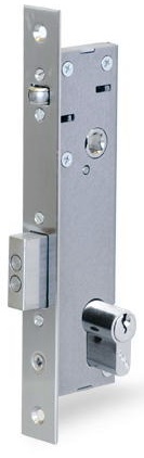 Замок PERCo PERCo-LBP85.1 электромеханический врезной нормально-закрытый с питанием через засов замка для установки на двери из алюминиевого профиля.