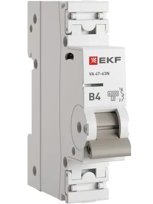 Автоматический выключатель EKF M636104B 1P 4А (B) 6кА ВА 47-63N PROxima