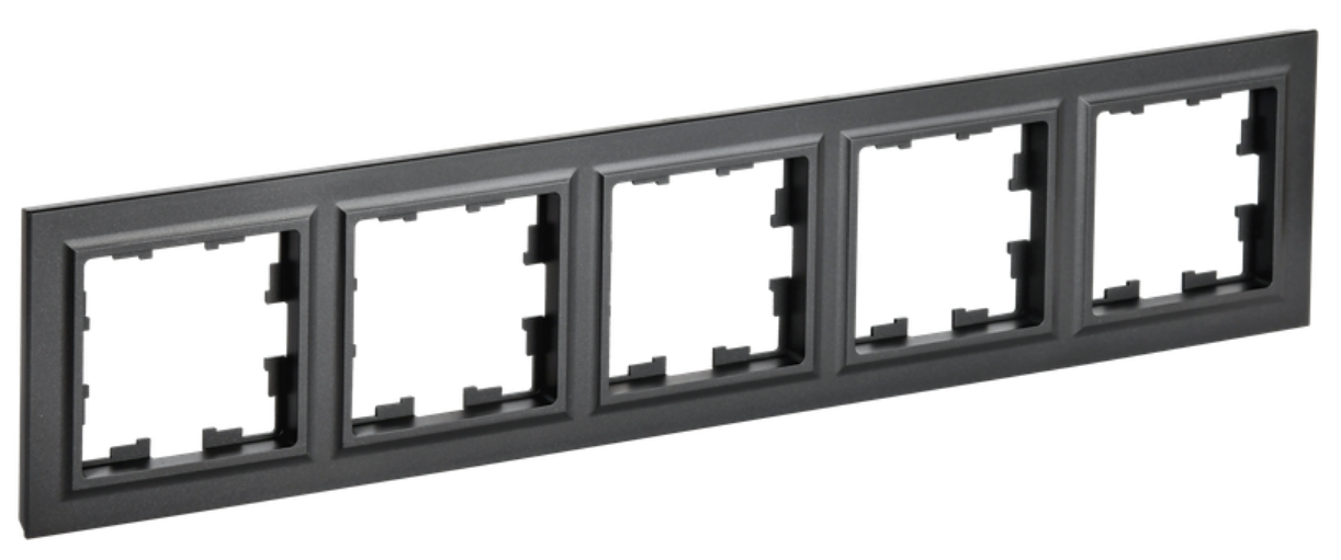 Рамка пятерная IEK BR-M52-K02 BRITE РУ-5-БрЧ Черный