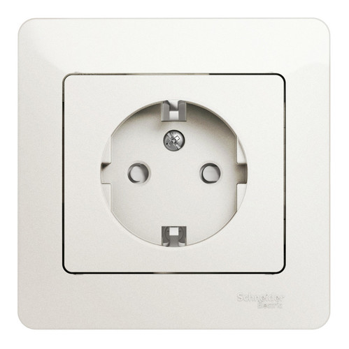 Розетка Schneider Electric GSL000644 с/з со шторками, 16А (в сборе) перламутр