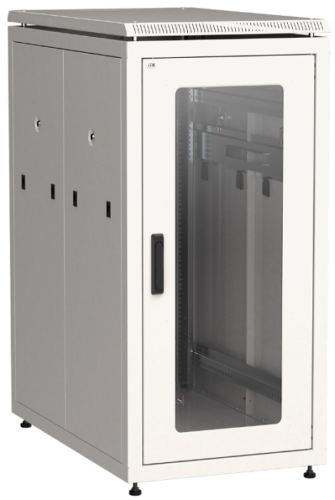 Шкаф напольный 19, 28U ITK LN35-28U61-G LINEA N 28U 600х1000мм стеклянная передняя дверь, серый