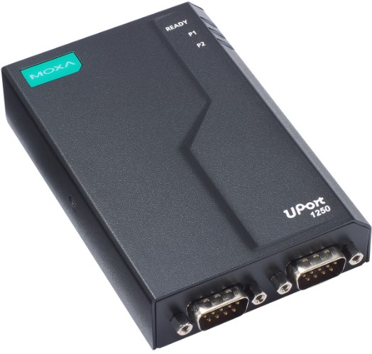 Преобразователь MOXA UPort 1250-G2-T 2-портовый USB в 2-портовый RS-232/422/485 с расширенным диапазоном температур