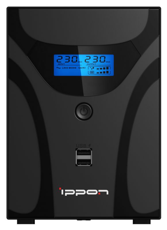 Источник бесперебойного питания Ippon Smart Power Pro II 1600 Euro 1029742 960Вт, 1600ВА, черный