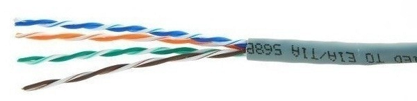 Кабель витая пара U/UTP 5e кат. 4 пары Cablexpert UPC-5040E-SOL/100 0.40 мм, CCA, однож., 100 м, серый