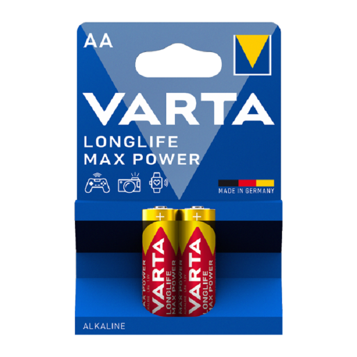 Батарейка Varta LONGLIFE MAX POWER (MAX TECH) LR6 AA BL2 Alkaline 1.5V (4706) (2/40/200)