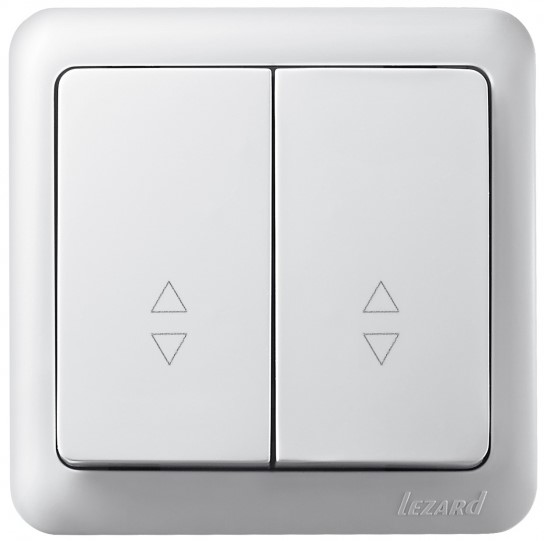 Переключатель Lezard 751-0200-106 Viola проходной 2-кл. 2п ОП 10А IP20 бел.