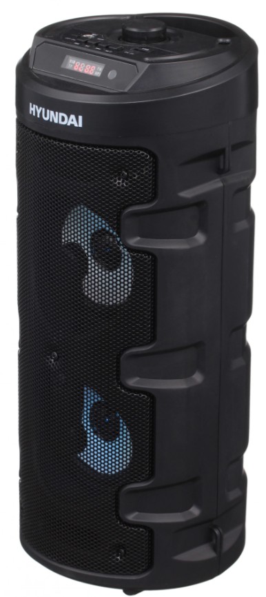 Колонка портативная Hyundai H-MC160 черный 50Вт FM USB BT SD/MMC, 1098376