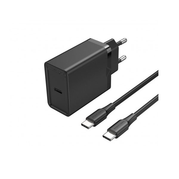 Набор Vention FAHBF-EU для зарядки з/у 25W и кабель USB-C 3А Черный