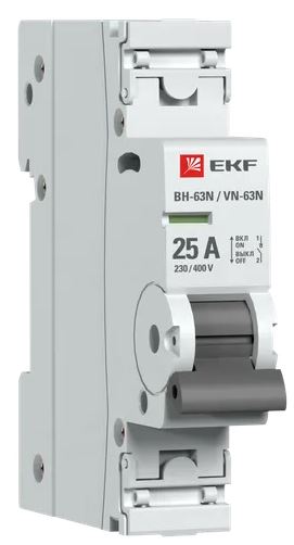 Рубильник EKF S63125 1P 25А ВН-63N PROxima