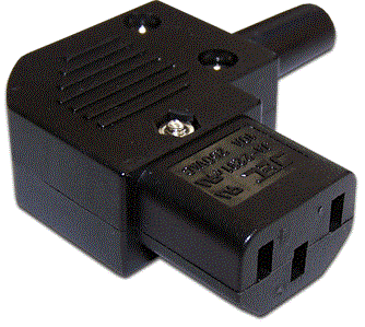 Вилка Lanmaster LAN-IEC-320-C13/90 кабельная, IEC 60320, C13, 10A, 250V, угловая, разборная, черная