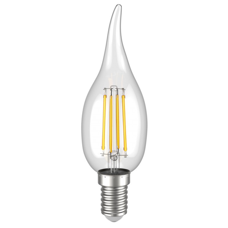 Лампа светодиодная IEK LLF-CB35-7-230-30-E14-CL филаментная CВ35 свеча на ветру 7Вт 230В 3000К E14 серия 360°