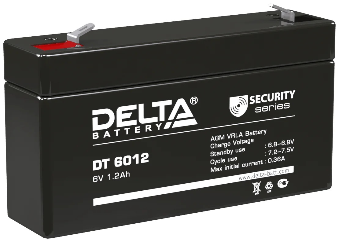 Батарея Delta DT 6012 6В, 1.2Ач