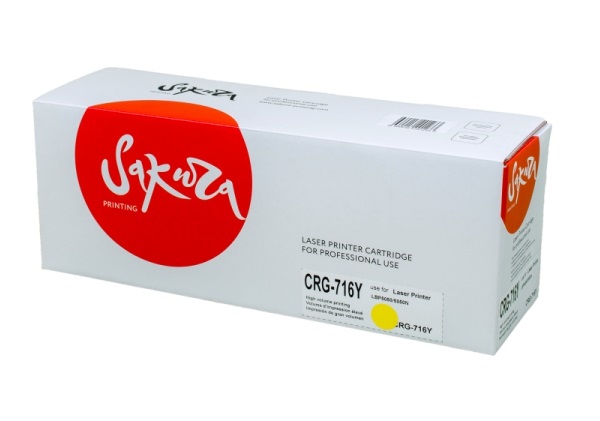 Картридж Sakura SACRG716Y/CB542A для HP Color LJ CM1312MFP/CP1215/CP1515/CP1518/Canon i-SENSYS LBP 5050/MF8030CN/8050CN/HP Color LJ CM1312MFP/CP1215/C