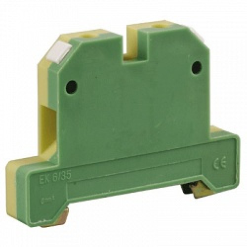 Клемма IEK YZN20-006-K52 ЗНИ-6 мм.кв. ЗЕМЛЯ желто-зеленая