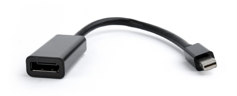  Адаптер Cablexpert A-mDPM-DPF-001 miniDisplayPort - DisplayPort, 20M/20F, длина 10см, черный,