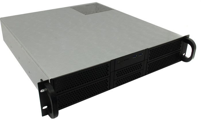 Корпус серверный 2U Procase RE204-D2H5-FA-55 2x5.25+5HDD,черный,без блока питания (2U,2U-Redundant),4*80x25,глубина 550мм,ATX 12x9.6
