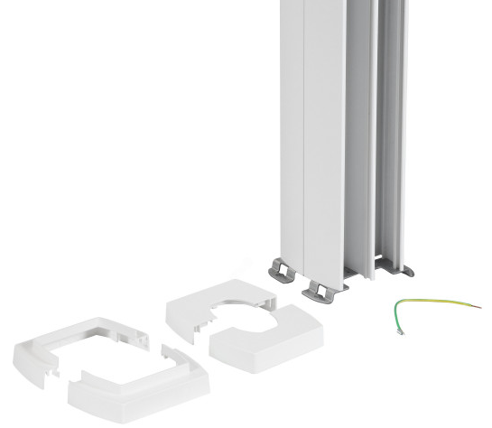 Колонна Legrand 653050 Snap-On алюминиевая с крышкой из пластика 4 секции, высота 3,3 метра, цвет белый