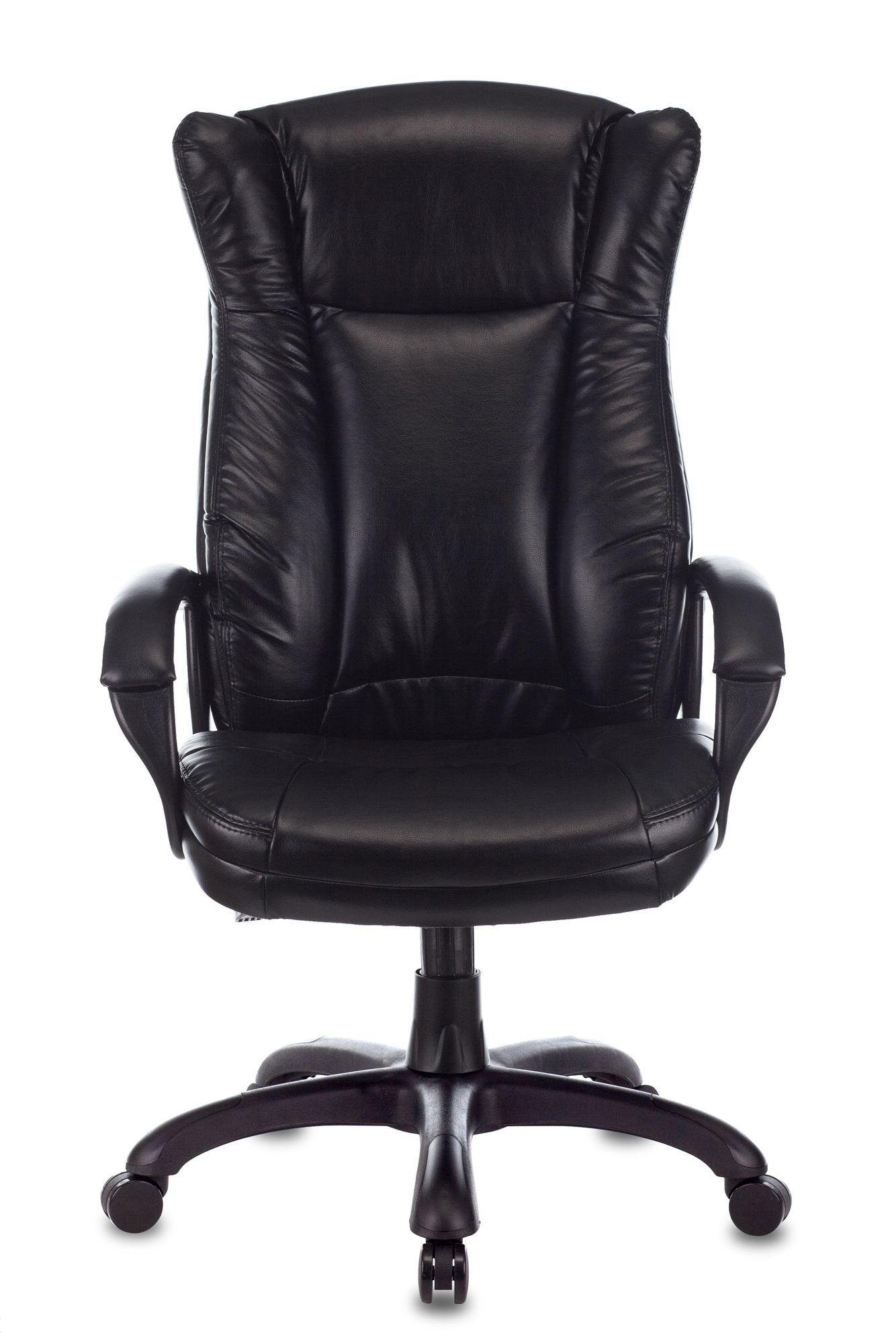 Кресло Бюрократ CH-879N руководителя, цвет черный Leather Venge Black искусственная кожа крестовина пластик