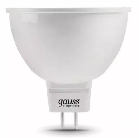 Лампа светодиодная Gauss 11519 Elementary 9Вт цок.:GU5.3 софит 12B св.свеч.теп.св./дневн.