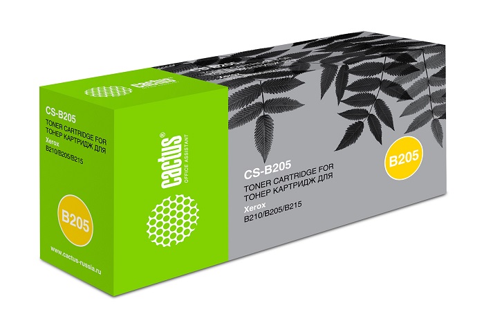 Картридж Cactus CS-B205 лазерный 106R04348 черный (3000стр.) для Xerox B205/210/215 Multifunction printer