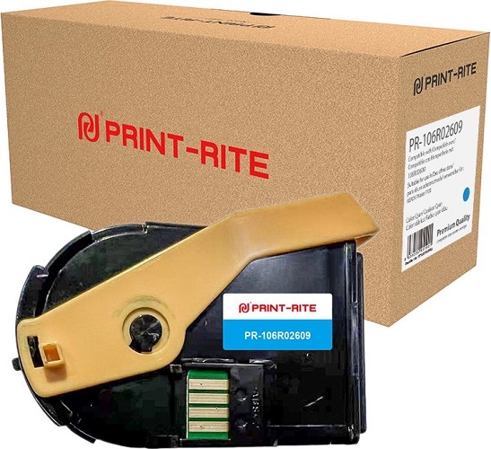 Картридж Print-Rite PR-106R02609 лазерный TFXAFWCPRA 106R02609 голубой набор двойная упак. (9000стр.) для Xerox Phaser 7100