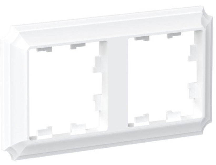 Рамка двойная Systeme Electric ATN100102 AtlasDesign ANTIQUE универсальная, Белый