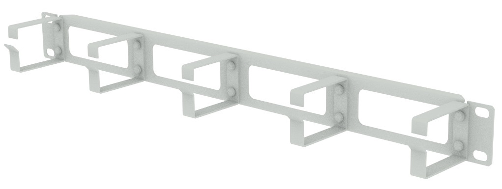 Кабельный организатор Filum FL-CM-1U-GY 19, 1U, горизонтальный, металлический, серый